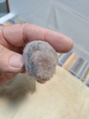 Vintage STEIFF 1950s-60s Woolen Mouse Grey Woolie 2in