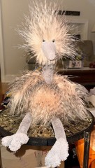 T108-New Jellycat Odette Ostrich Plush 20 in Furry Fuzzy Stuffed Animal