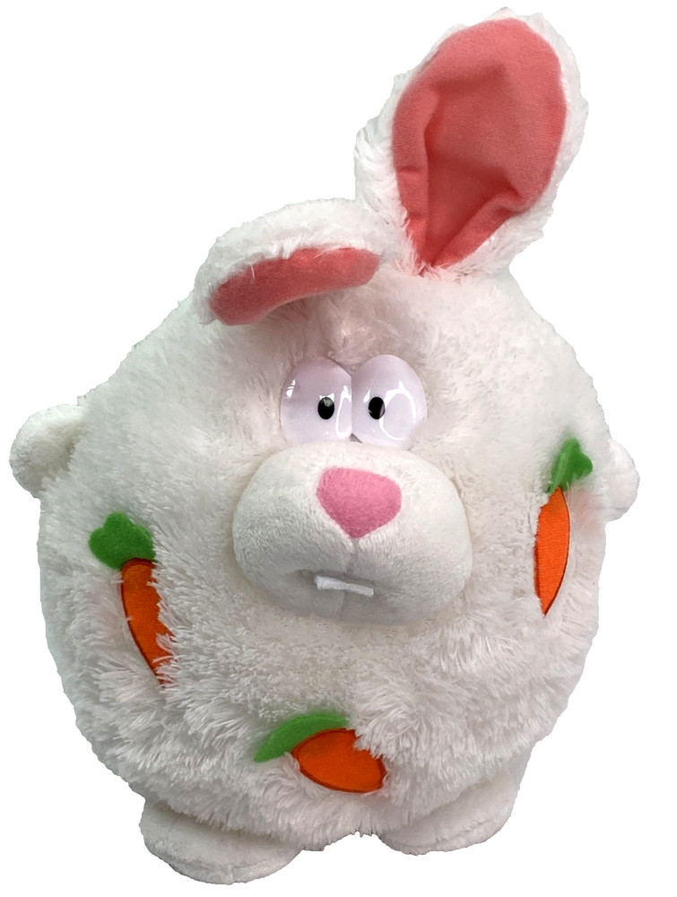 Inter American White Round Easter Bunny Rabbit 12″ Plush Plastic Eyes 2010