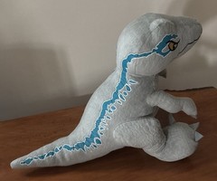 Jurassic World Plush Dinosaur Stuffed Animal 12” Gray Dinosaur Toy Raptor