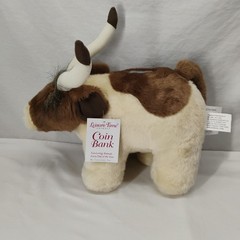 NWT Carstens Leisure Time Animals Plush Longhorn Kids Gift Coin Bank
