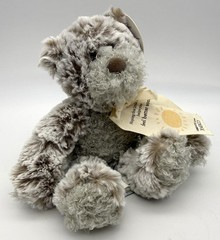 NWT Demdaco Giving Bear Feel Better Soon Brown Heather Teddy 9” Plush Toy