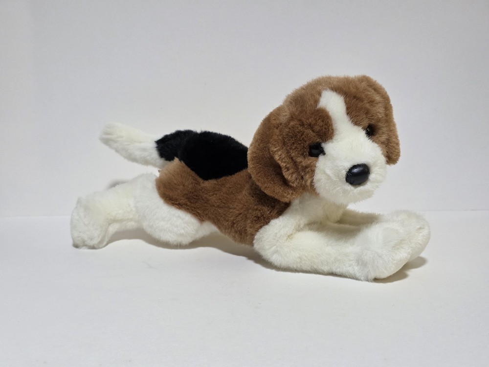 Douglas Charleston Beagle 12” Stuffed Dog Puppy Retired Pink Tag Cuddle Toys