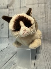 9.5″ Grumpy Cat Siamese Gund Stuffed Soft Animal Gray Eyes Plush 4040133