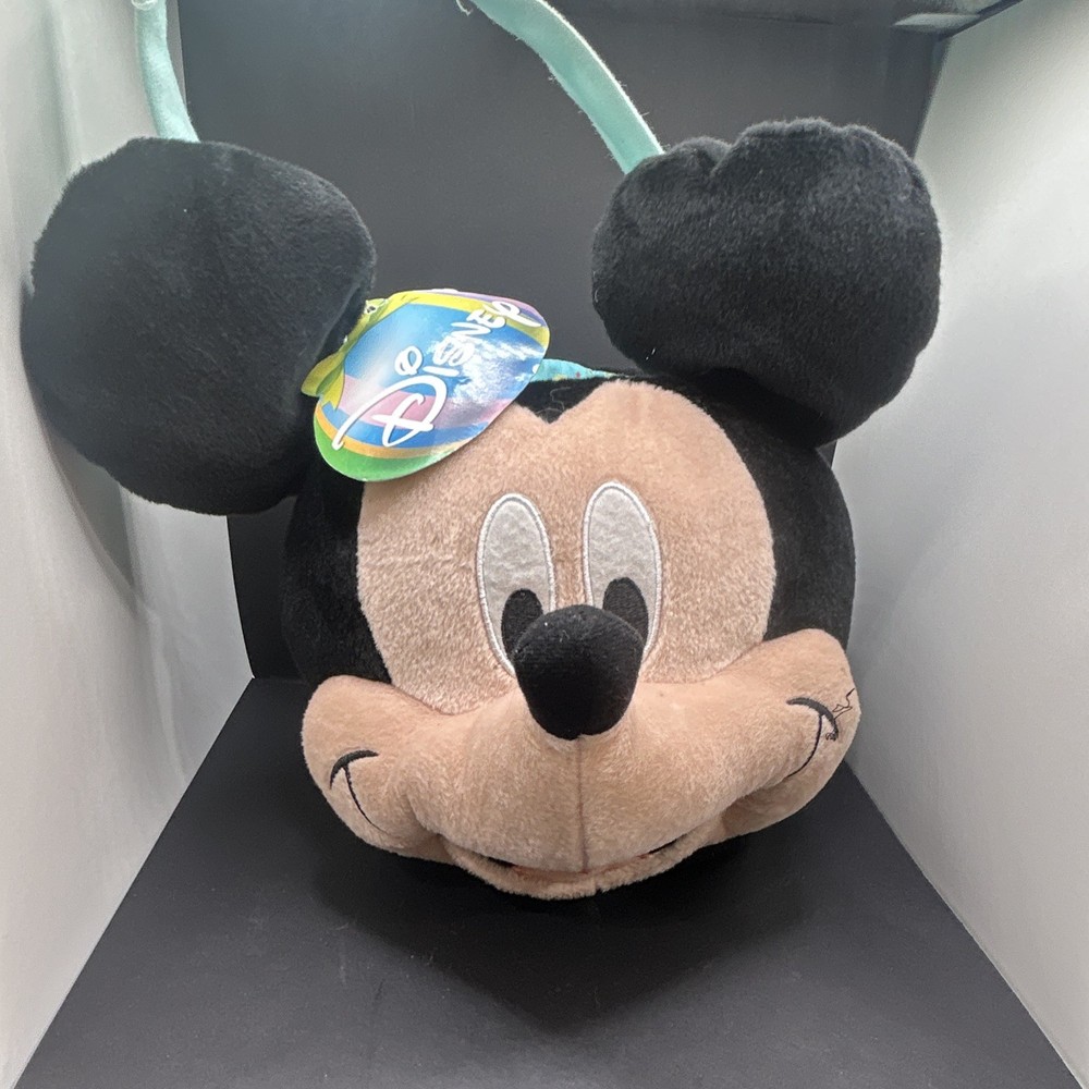 Disney hand bucket Mickey Mouse Plush Stuffed Animal w/ Tags