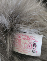 Vintage Plush 1992 Tyco Kitty Kitty Kittens Purring Persian Gray – White Face