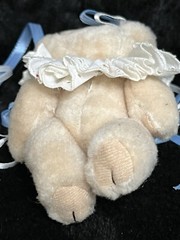 VTG House of Lloyd Bear W/Blue Bows Bear 5”Collectible Plush Fully Jointed NICE