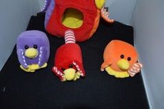 Melissa & Doug Bird House Plush Toy with 3 Birds Red Blue Orange L8 Plush