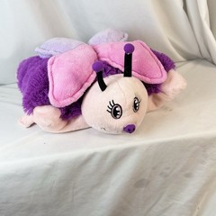 Pillow Pets Pee-Wees Fluttery Butterfly Stuffed Animal CUTE Pink Purple