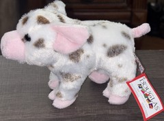 NEW NWT Douglas Yogi Pig Plush Stuffed Animal White Brown Spotted Pink 7″ US80