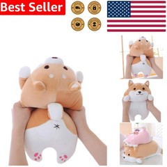 Stuffed Animal Adorable Shiba Inu Dog Fluffy Cozy Hug Pillow Support Gift 13.5in