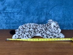FAO Schwarz 22” Snow Leopard Plush Realistic White Gray Black Nice Fur