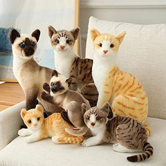 Orange Tabby Cat Stuffed Animal Baby Stuffed Animal Cat Plush Toy Shorthair Cat