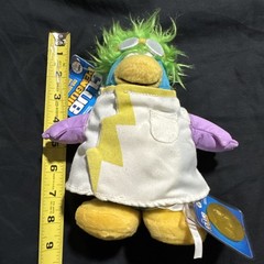 NOS Jakks Pacific Club Penguin Plush Max Rad Mad Scientist Green Disney Lab Coat