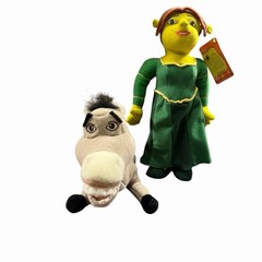 Princess Fiona Plush Nanco 10” , Donkey Plush Beverly Hills Teddy Bear Company