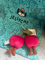 Jellycat Amuseables Cherries Plush Bag Charm Keychain Cute Collectible Gift NWT