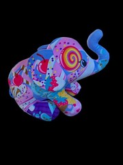 Pop Art Soft Sweetie Elephant Plush 16″ Cepia Ice Cream Candy Colorful