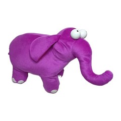 Beverly Hills Teddy Bear Company Purple Elephant Plush Plum Trunk Stuffed Animal