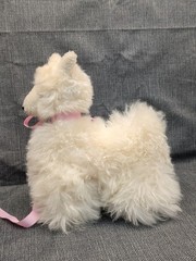 Alpaca Fur Plush, 10-inch, Fluffy, Free Standing, Made In Peru, 100% Alpaca Wool