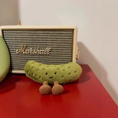 15cm Amusable Green Sour Pickle Plush Toy Cute Collectible Soft Stuffed Doll**