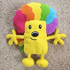 Wow Wow Wubbzy Plush Cuddle Pillow Pal Rainbow Disco Hair Tail Jumbo 24″ Nick