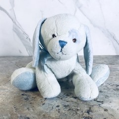 TOYS R US BLUE EMBROIDERED MY FIRST PUPPY LOVEY PLUSH ANIMAL CIRCA 2012