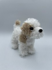Douglas Cuddle Toys Dog Jolly Maltipoo Plush White Beige 8″ #3978 Maltese Poodle