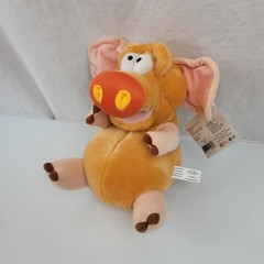 Vintage Go-Go Gigglers Piggler, Battery Operated Laughing and Shaking Plush Pig