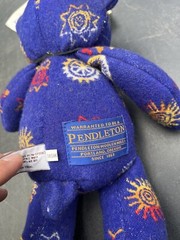 Pendleton Bear by GUND Sun Signs Bear Smithsonian NMAI Navy Blue Wool Plush Bear