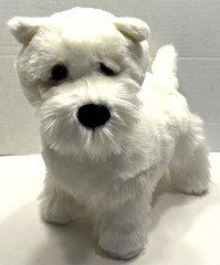 Vintage Rankin Best Friends Snowflake White Terrier Scottie Plush Dog Puppy