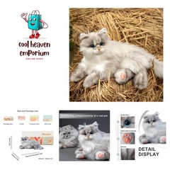 Elegant Weighted Cat Plush Toy, 23.6 Inch – Perfect for Relaxation & Gifting