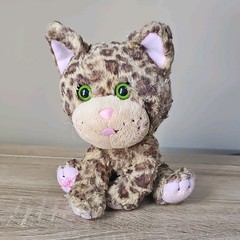 Cabbage Patch Kids Adoptimals Plush Cat Small Brown Pink Stuffed Animal