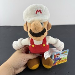 Super Mario Movie Fire Mario Plush Stuffed Doll Toy 9” NWT Modern 2021.