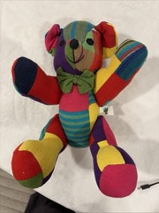 Vintage Orange Tree Cheltenham UK Patchwork Teddy Bear Handmade Sri Lanka Plush