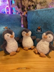 Jellycat London Peanut Penguin Medium 9.4 in Stuffed Animal NWT and Dust Bag