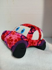 Car Peace Sign Plush Red Pink Retro Style Stuffed Classic Toy Company