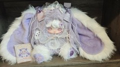 Luoxi’er Luxi 600% Purple Bunny Plush Doll blind box liquid eyes
