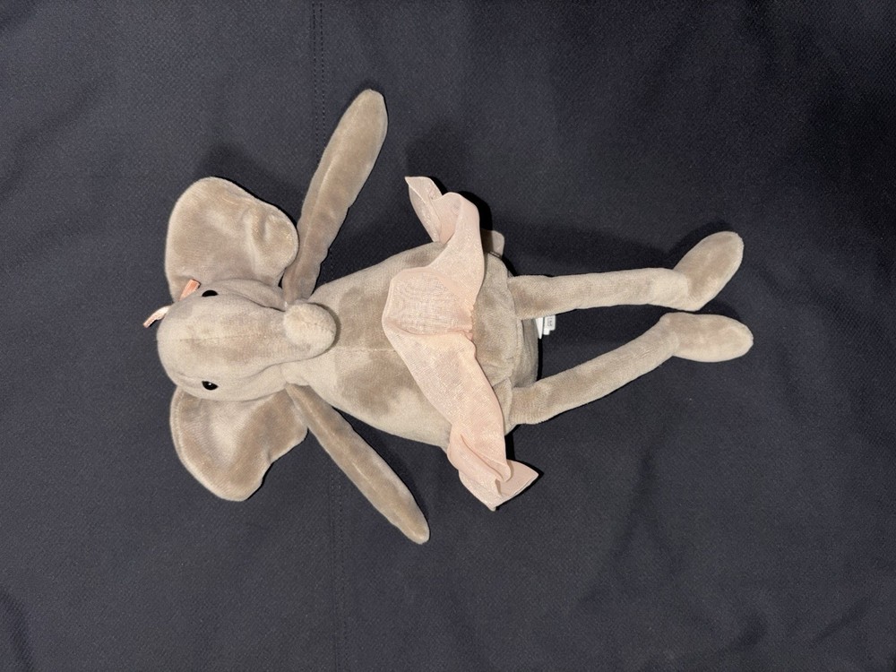 Jellycat London Gray Elephant Ballerina Plush Pink Tutu Dancing Darcy 10”