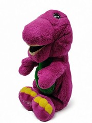 Vintage 1992 Golden Bear Barney Dinosaur Plush Stuffed Animal 12 Lyons Group Toy