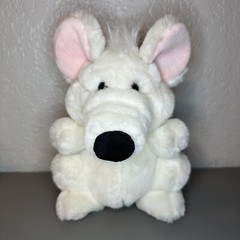 Vtg 24K Polar Puff Special Effects White Fluffy Mouse Rat Plush Katrina 1992