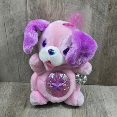 Secret Keepins Pups Star Plush Puppy Pink Purple Dog Toy Kenner 1994 Vintage 11″