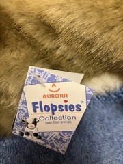 Aurora Flopsies Mini Hares Bunny Rabbit Floppy Bean Bag Bottom Tag