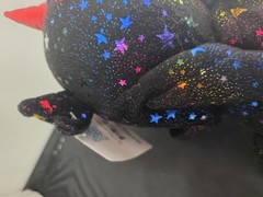 Glitter Drago Black Rainbow Stars Winged Unicorn Dragon Plush 12″ Caravan Softoy