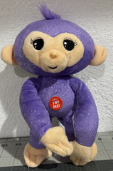 WowWee Fingerlings Monkey 9″ Plush Sparkly Purple Posable With Sound Chatters