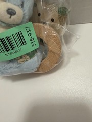 GUND Baby Sustainable Puppy Ring Rattle, Stuffed Animal Plush Blue New Sealed