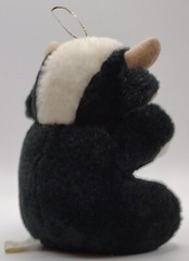 Vintage Plush Bull Cow Black & White 5″ Sitting Position
