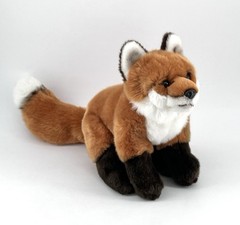 GO! Retail Group Red Fox Plush 9” Stuffed Animal Medium Orange White Black