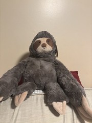 GiggleScape Large Gray Sloth Plush Stuffed Animal 2024, Spot Clean Only