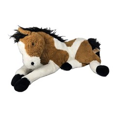 Dan Dee Horse Plush Large Brown & White Pinto Laying Realistic Stuffed Animal