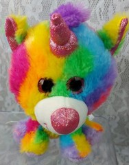 Walmart Unicorn Plush Rainbow Tie Dye Purple Pink Blue Glitter 8″ Stuffed Animal